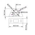 Cable extensión USB 2.0,  2m. -  con enchufe y soporte